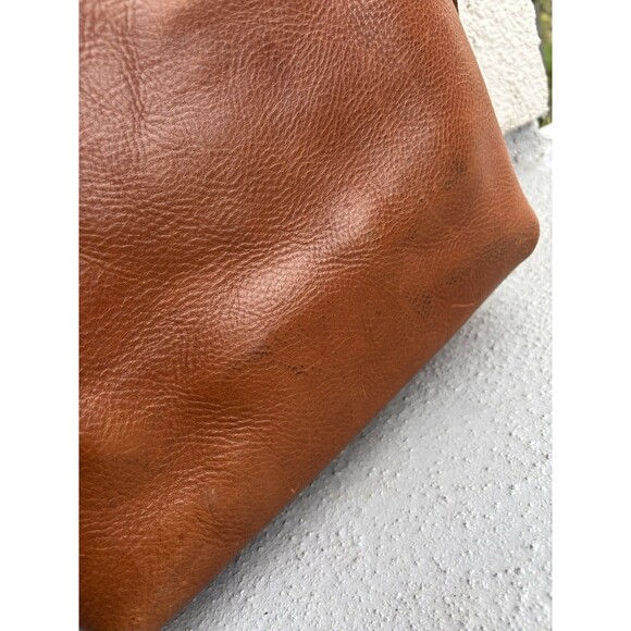 Madewell Brown English Saddle Leather Transport Shoulder Bag Tote Tan Size M - Picture 3 of 8